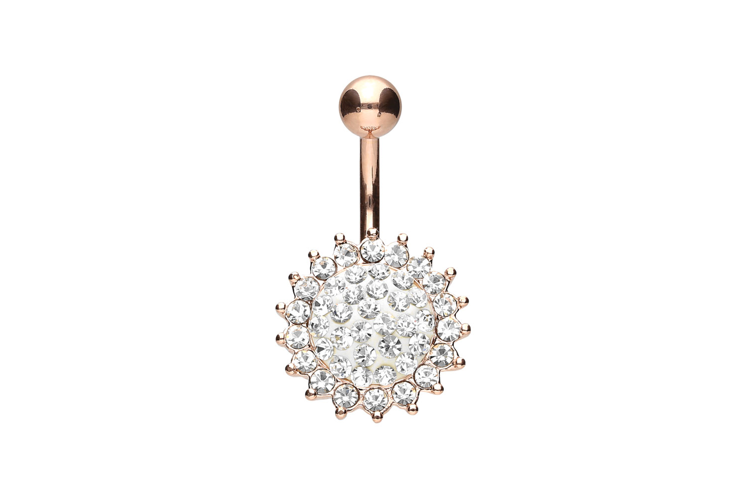 Chirurgenstahl Bananabell Piercing mit Brass-Design SONNE ++SALE++